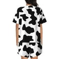 thumbnail image 6 of Daiia Milk Cow Pattern Womens Pajama Sets Short Sleeve Pajamas for Women Sets Soft Lounge Sets Casual Round Neck Sleepwear PJS-4X-Large, 6 of 7