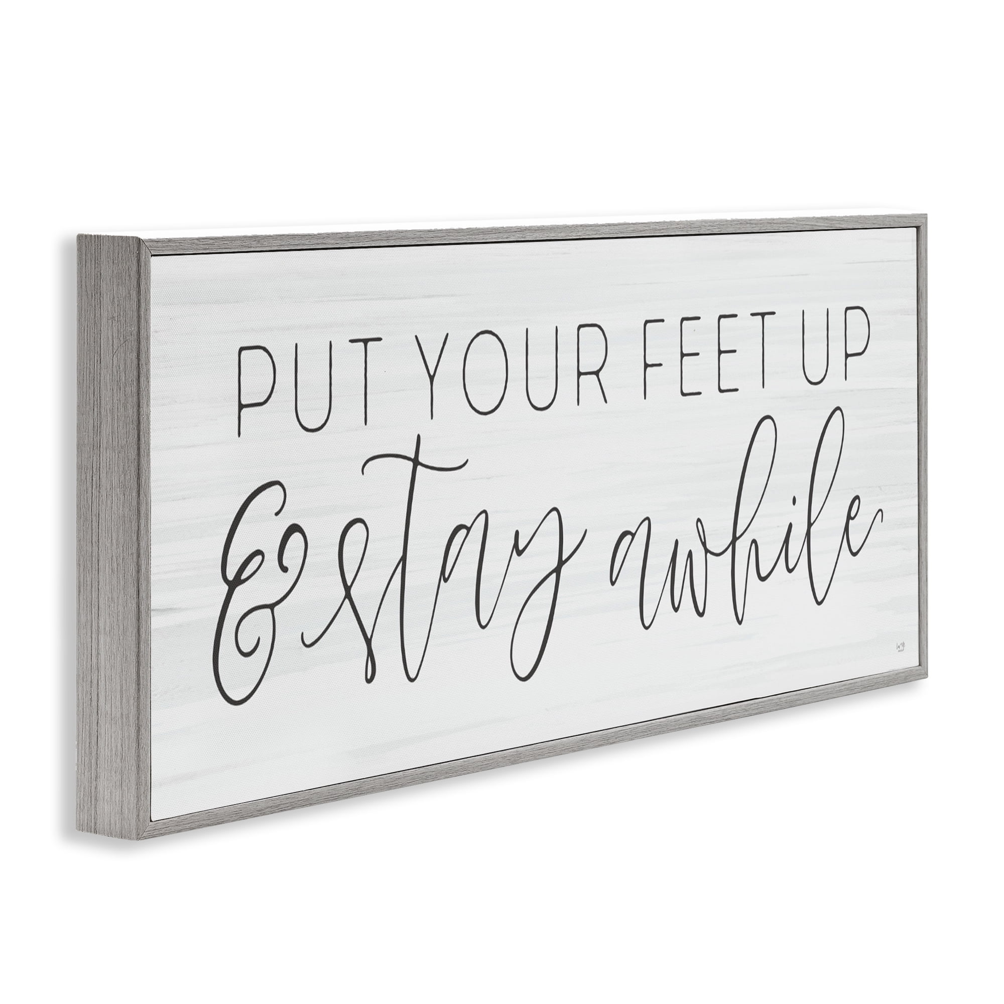 Stupell Industries Put Your Feet Up Gray Framed Giclee Art, design by Lux + Me Designs