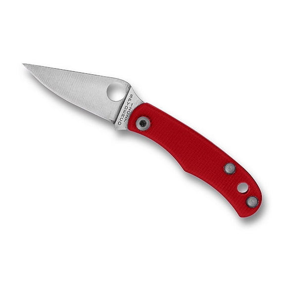 Spyderco Knives Bug C133GRDP Red G-10 Sandvik 12C27 Stainless Pocket Knife  Cuchillo