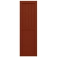 thumbnail image 5 of Ekena Millwork 15"W x 73"H True Fit PVC Farmhouse/Flat Panel Combination Fixed Mount Shutters, Pepper Red (Per Pair - Hardware Not Included), 5 of 8