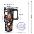 thumbnail image 2 of Spooky Halloween 40oz Coffee Tumbler with Handle and Straw Lid – Insulated Hot Cold Travel Mug – Pumpkin Gift Cup, 2 of 5