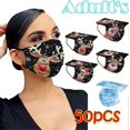 thumbnail image 4 of 50PC Adult Christmas Disposable Face_mask, 4 of 5