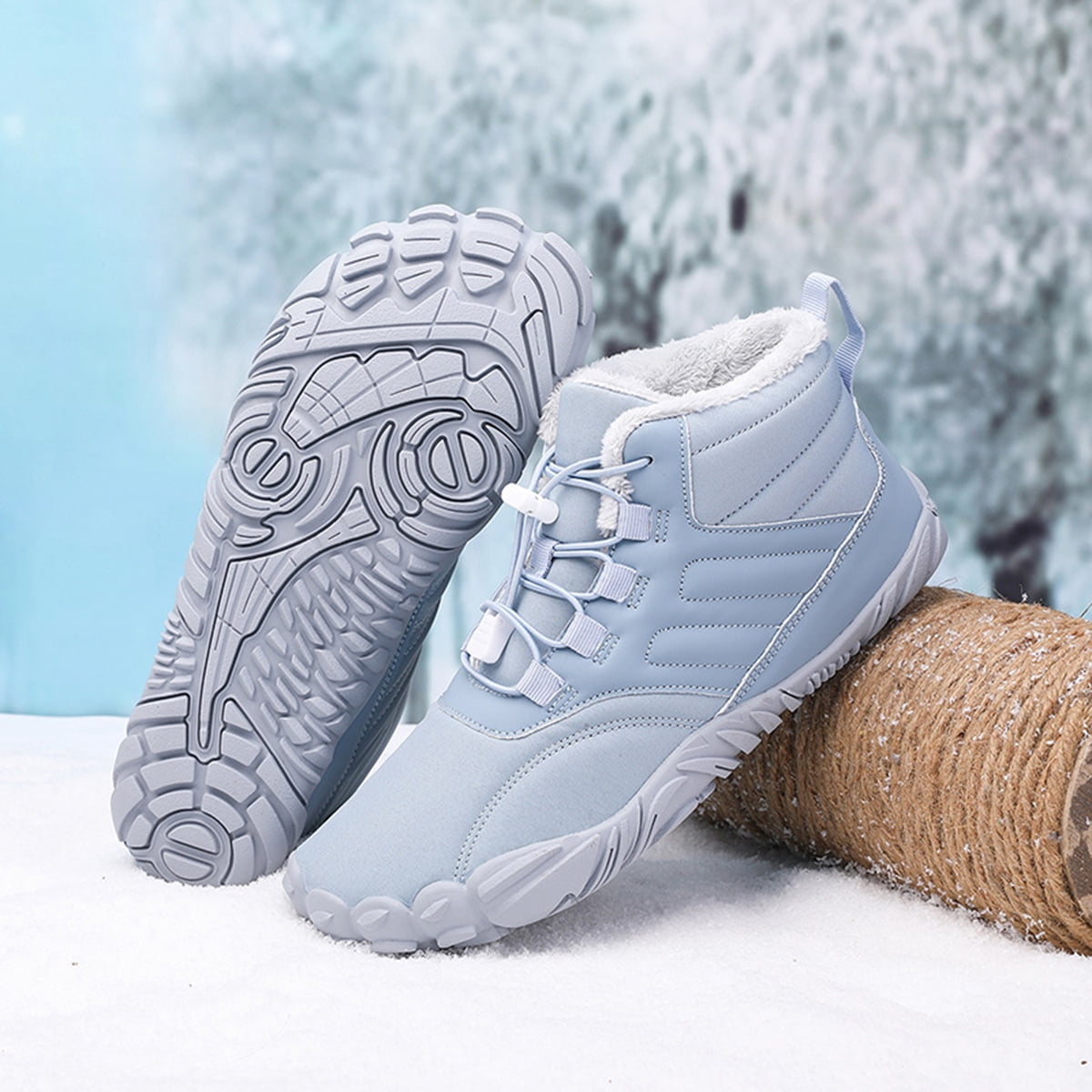 AUXDIQ Hiking Shoes for Men Women Winter Mountain Trekking Boots Outdoor Snow Booties