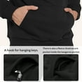 thumbnail image 2 of Men's Athletic Fleece Hoodie Long Sleeve Warm Pullover with Kangaroo Pocket, 2 of 5