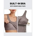 thumbnail image 4 of G4Free BareFeel Built in Bra Maternity Tank Tops with Removable Pads Ruched Sleeveless Stretchy Pregnancy Yoga Workout Shirts, 4 of 8