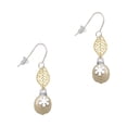 thumbnail image 1 of Delight Jewelry Goldtone Ornament with White Snowflake Goldtone Leaf French Earrings, 1 of 4