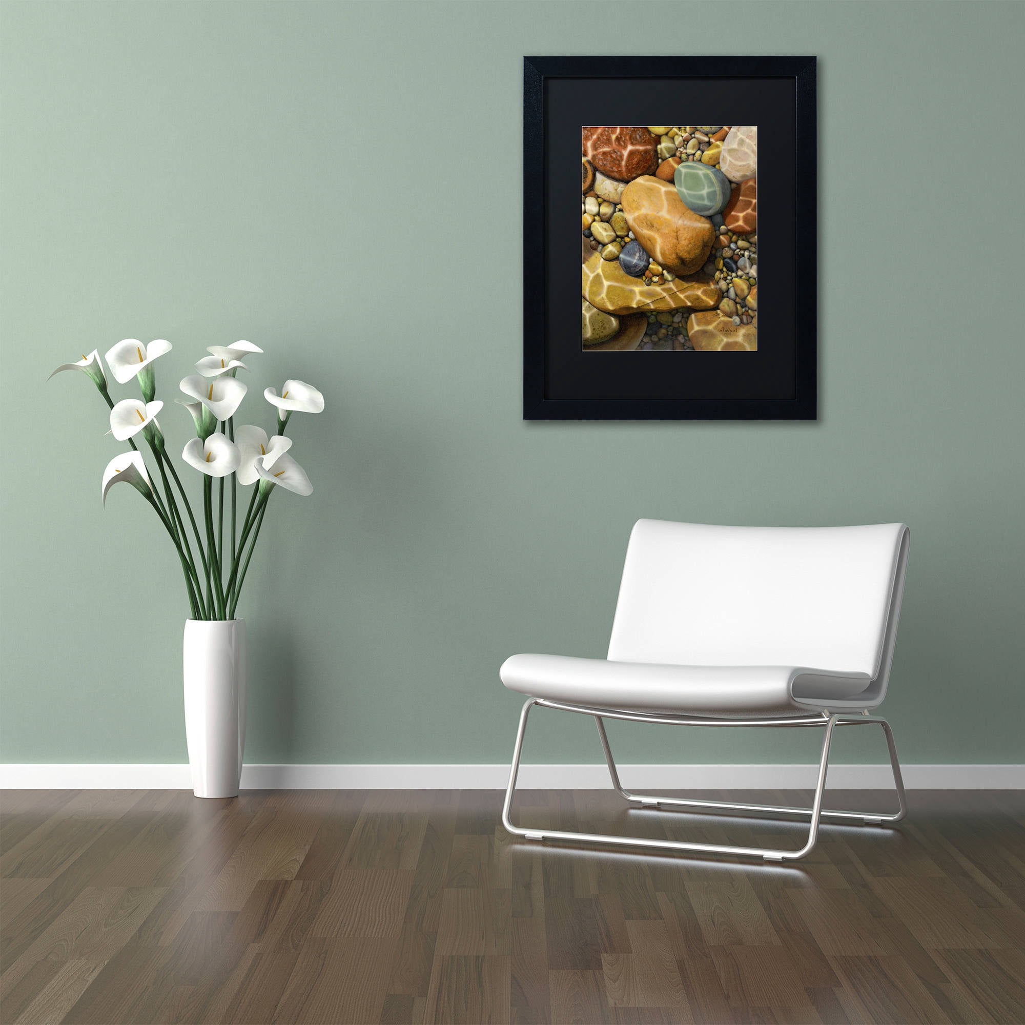 Stephen Stavast 'Trip the Light Fantastic' Black Matted Framed Art