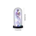 thumbnail image 3 of LOWLHOME Light Up Ghost in Glass Cloche, Halloween Cute Ghost with Light Decorations, Cute Spooky Ghost Decor for Tabletop Mantel Display, 8.7*4.3 in, 1 Count, Purple Skeleton, 3 of 5