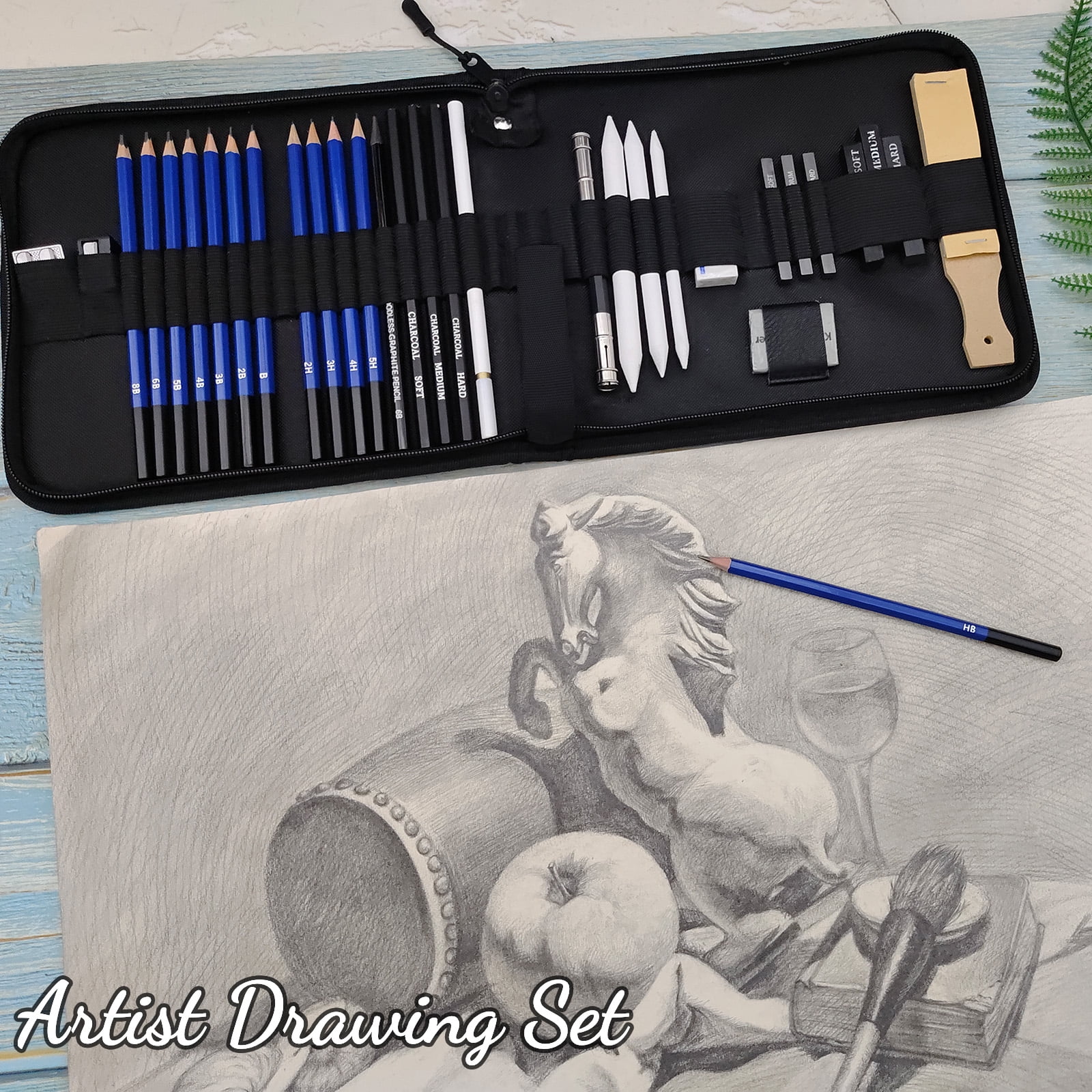 Vobou 72pcs Art Supplies Set, Colored Drawing Pencils Art Kit- Sketching,  Graphite Pencils With Portable Case, Ideal School Art Supplies for Artists