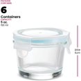 thumbnail image 2 of Superior Glass Baby Food Storage Containers - Set of 6 - Containers with Airtight BPA-Free Locking Lids -  Microwave & Dishwasher Safe (Teal Blue), 2 of 8