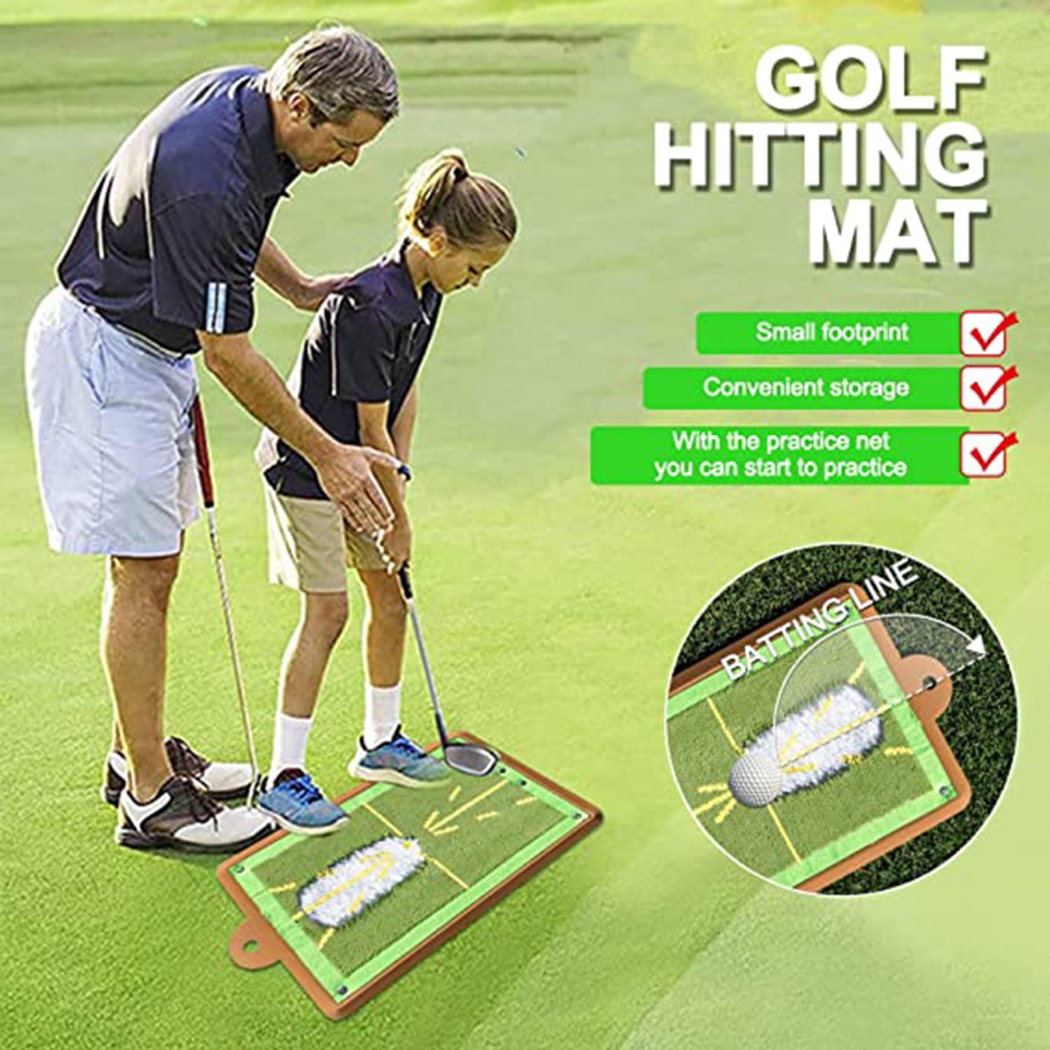 YCRJNB Golf Training Mat for Swing Detection Batting Ubuy Kuwait