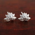 thumbnail image 5 of QQTDFG 925 Sterling Silver Tiny Lotus Flowe Stud Earrings A1323-default, 5 of 8