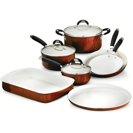 Tramontina Style 10-Piece Cookware/Bakeware Set, Metallic Copper