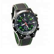 GT F1 GRAND TOURING Silicone Band Quartz Analog Sport Watch , GREEN