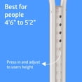 thumbnail image 2 of Muletas de aluminio Medline Youth para niños, adultos y personas mayores de 4'6” a 5'2” de alto, ayuda para caminar para un equilibrio confiable, soporta cómodamente hasta 300 lb., 2 of 5