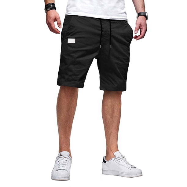 Lucakuins Pantalones cortos de carga para hombre, pantalones cortos de verano con cordón, ropa de calle con bolsillos Lucakuins moda