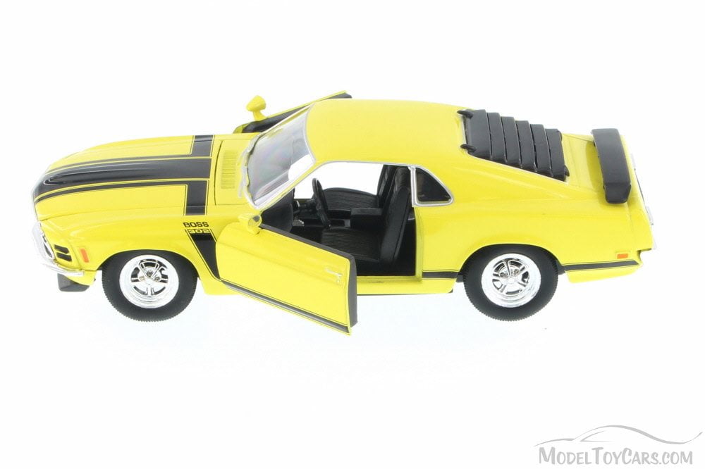 1970 Ford Mustang, Yellow - Welly 22088 - 1/24 Scale Diecast Model Toy Car (Brand New, but NOT IN BOX)