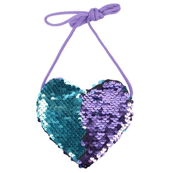 WIZUTIZ Crossbody Bags for Girls Small Size Sequin Billfolds with Credit Card Slots Purses Girls' Girls' Girls' Girls' Girls' Girls' Zipper Pockets Medium Solid Bags Waterproof Casual Bag 1 PC Purple