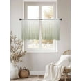 thumbnail image 3 of Sage Green Wave Lines Sheer Curtains 45 Inches Long 2 Panels Gradient Minimalist Abstract Texture Light Filtering Semi Sheer Window Curtains Drapes for Bedroom Living Room 52"x45", 3 of 7