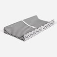 thumbnail image 2 of Bacati - Mix N Match Chevron/Dots Gray Neutral Quilted Changing Pad Cover, 2 of 22