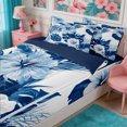 thumbnail image 2 of Manfei Boho Flowers Zipper Queen Comforter Set with Fitted Sheet and 2 Pillowcases,Hawaiian Tropical Botanical Zipper Bedding Set,Reversible, 2 of 7