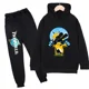 thumbnail image 5 of Conjunto de sudadera y pantalones con capucha de polar con estampado infantil de Palworld, conjunto deportivo de 2 piezas adecuado para conjuntos de niños y niñas, 5 of 5