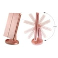 TriFold Makeup Vanity Mirror with LED Lights, 3X/2X Magnified, 180