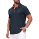 thumbnail image 5 of CAMISA POLO DE PIQUÉ PARA HOMBRES INSPIRADA EN EL DÍA DEL PADRE, CON PATTERN Y COLOR CONTRASTANTE, CAMISA DE GOLF L AZUL MARINO, 5 of 6
