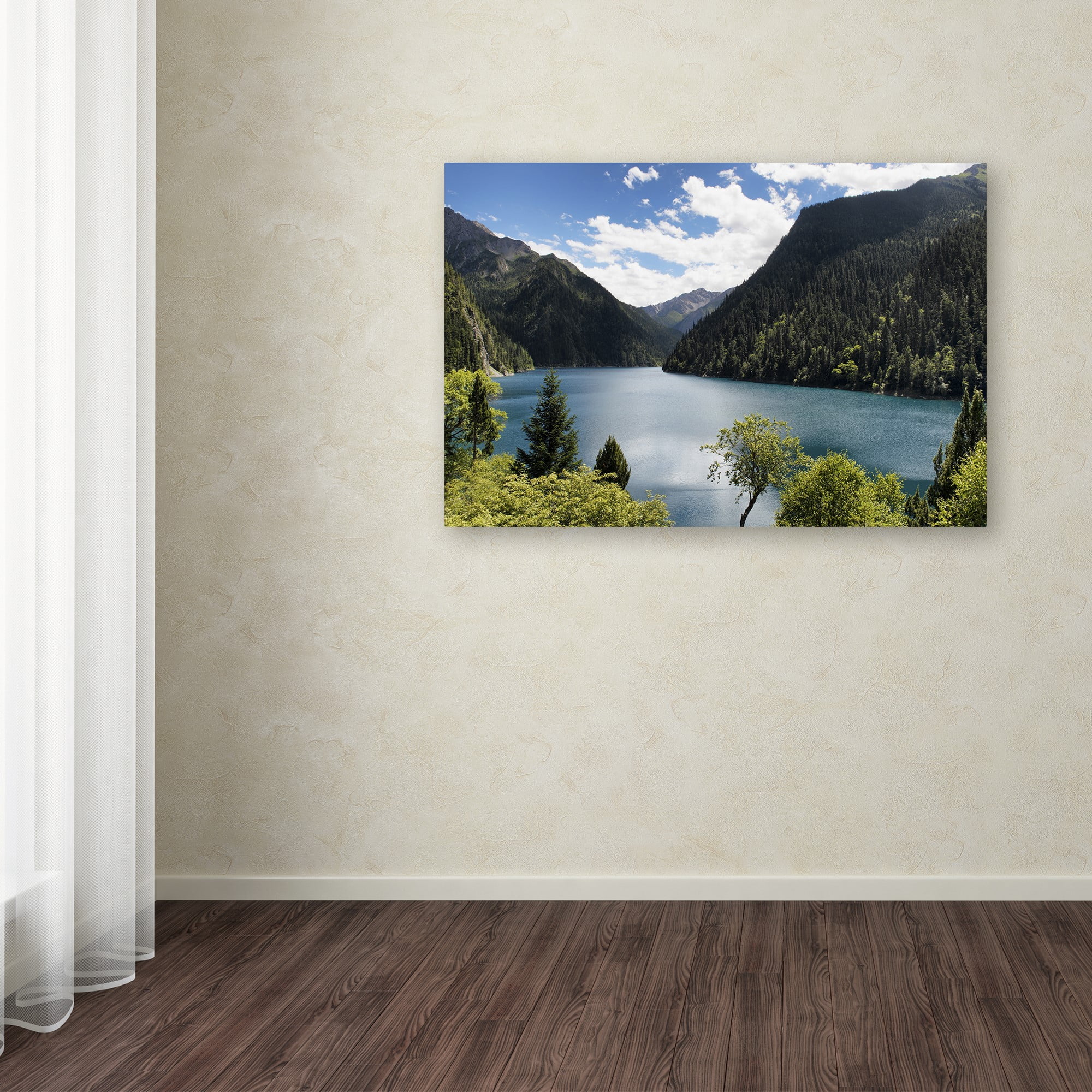 Trademark Fine Art "Long Lake" Canvas Art by Philippe Hugonnard