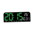 thumbnail image 4 of Luzkey Digital Alarm Clock 4 Level Adjustable Brightness Wall Clock Desk Clock with Temperature Display for Office Living Room Shelf Green, 4 of 8