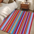 thumbnail image 5 of Rainbow Striped Area Rug 3x5 FT, Non Slip Entryway Bedside Carpet, Red Blue Yellow Geometric Abstract Washable Soft Floor Carpet Indoor Mat Non-Shedding Throw Rug for Dorm Kitchen Home Office, 5 of 9