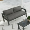 thumbnail image 6 of Homestyles Grayton 4-Piece Aluminum & Fabric Outdoor Loveseat Set in Gray, 6 of 10