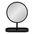 thumbnail image 2 of Kate and Laurel Travis Modern Tabletop Mirror, 17 x 21, Black, Freestanding Round Mirror with Small Decorative Tray for Catch All Storage and Table Decor, 2 of 9