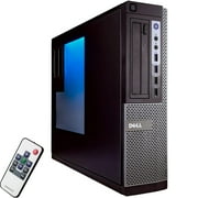 Dell OptiPlex Desktop Computer PC w/RGB Lighting, Ultra-Fast Intel i5 Quad-Core, 8GB RAM, 500GB SSD, DVD-RW, Windows 10 Home, WiFi, Includes 24 Monitor and Periphio 4-in-1 Kit