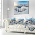 thumbnail image 3 of Designart Winter Mountains Panorama - Photography Throw Pillow - 16x16, 3 of 5