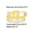 thumbnail image 3 of INSPIRE CHIC Women's Clear Waist Belts, Plus Size Skinny Belt Waistband for Jeans Dresses Coats Up to 95cm/37.4" Yellow, 3 of 4