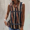 thumbnail image 2 of Birdeem Mode Femme Été Sans Manches Col en V Chandail Imprimé Blouse Décontractée, 2 of 6