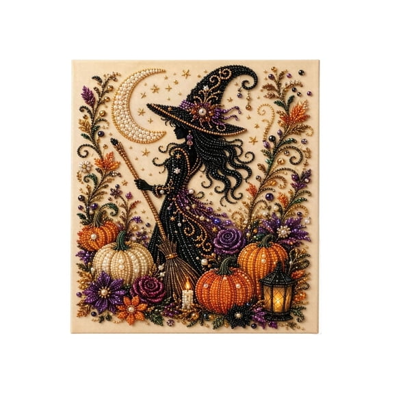 Halloween Ghost Pearl Art DIY Kit - Diamond Art Kits for Adults - Cute Pearl Art DIY Kit, Halloween Beads for Home Decor Wall Art, Beginner Seasonal Party Gift