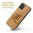 thumbnail image 3 of Case Yard Wooden Case Outside Soft TPU Silicone, Slim Fit Shockproof Wood Protective Phone Cover for Girls Boys Men and Women, Supports Wireless Charging Japanese Luck Design case for iPhone-11-Pro, 3 of 7