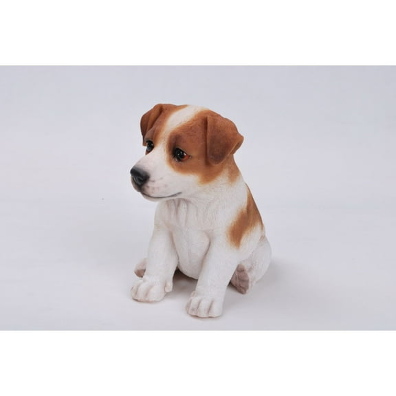 Hi-Line Gifts Sitting Jack Russel Terrier Puppy Outdoor Garden Statue - 6.5"