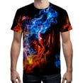 thumbnail image 2 of LUOGENLI T-shirts pour Homme pour Hommes T-Shirt d'Été à Imprimé Numérique Personnalité Mode Ample Décontracté Col Rond Manches Courtes T-Shirt T-shirts pour Hommes T-shirts Graphiques Pâques Rouge XXXXXL, 2 of 3