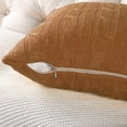 thumbnail image 2 of Home Soft Things 2 Piece Cable Knit Throw Pillow Cover - Burnt Orange - 20" x 20", 2 of 7