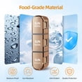 thumbnail image 6 of KUEON Weekly Pill Organizer 3 Times a Day, 7 Day Detachable Pill Box  (Brown), 6 of 9