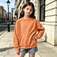 thumbnail image 4 of Cute Sweatshirts for Girls 10-12 Crewneck Raglan Long Sleeve Girls Pullover Top Lightweight Leopard Print Sweaters for Teen Girls Winter Back To School Outfits for Teen Girls, 4 of 4