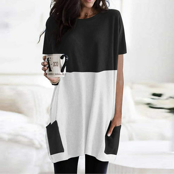 Lisbinx Semi Formal Dresses for Women Short Sleeve Crew Neck Solid Sun Dress Plus Size Dresses Minimalist Design Loose Fit Flowy Maxi Dresses Linen Comfy for Themed Parties