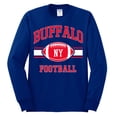 thumbnail image 2 of City of Buffalo BUF American Football Fantasy Fan Sports Mens Long Sleeve Shirt, Royal, Large, 2 of 3