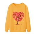 thumbnail image 4 of WTXUE Valentine's Shirts for Women Love Heart Graphic Print Crewneck Pullover Long Sleeve Shirts Womens Holiday Sweatshirts Loose Fit Sweatshirts for Women Plus Size Sweatshirts Yellow M, 4 of 4