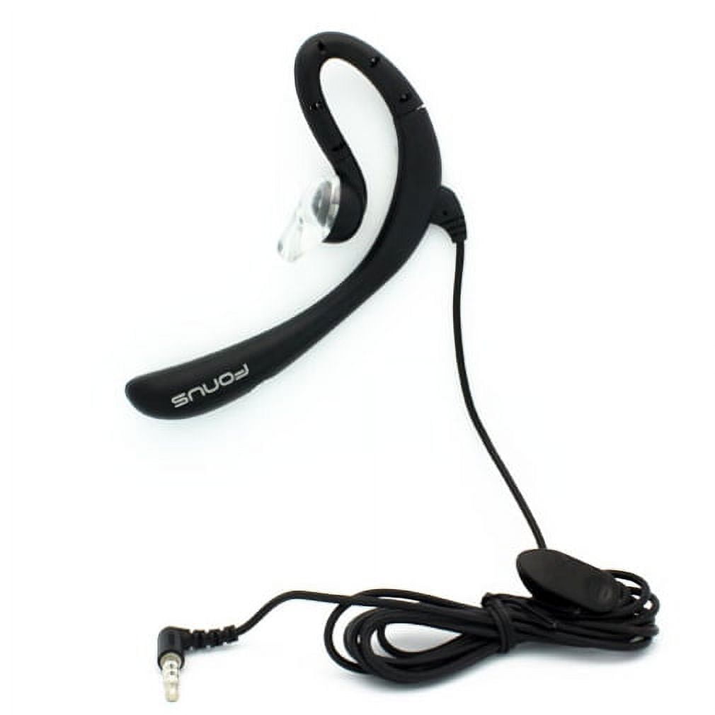 WIRED Headset MONO Hands-free Earphone 3.5mm Headphone w Boom Mic Single Earbud [Black] ZYY for Doro Doro 824 SmartEasy - HTC Desire 512 526 530 555 610 612 626s 816 EYE, Google Nexus 9, One A9 M8 M9