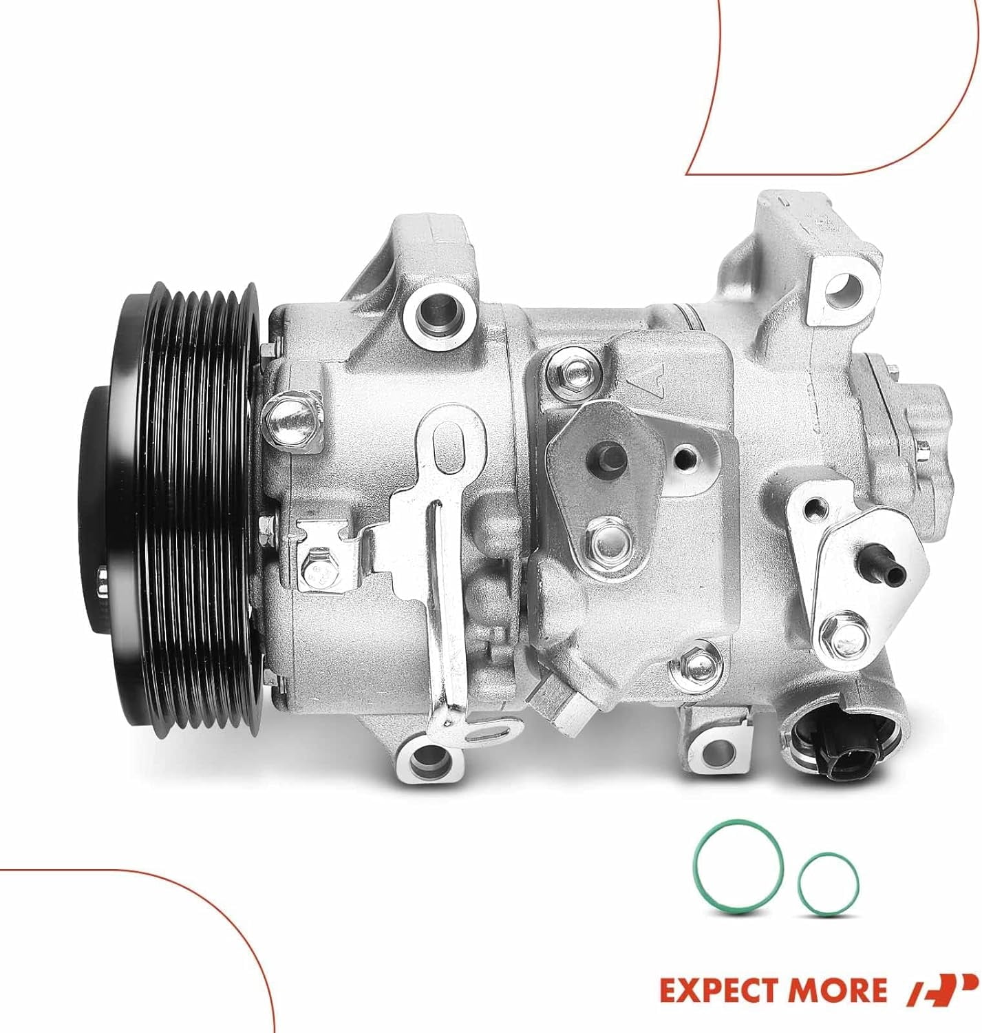 A-Premium Air Conditioner AC Compressor with Clutch Compatible with Toyota Corolla 1.8L 2009-2010, Matrix 1.8L 2009-2012, Scion xD 1.8L 2008-2014