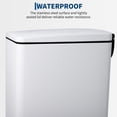 thumbnail image 4 of Slim 12 Gal Kitchen Trash Can, Step Garbage Can with Soft Close Lid for Narrow Spaces, Space-Saving Stainless Steel Trash Bin with Inner Bucket, 4 of 8
